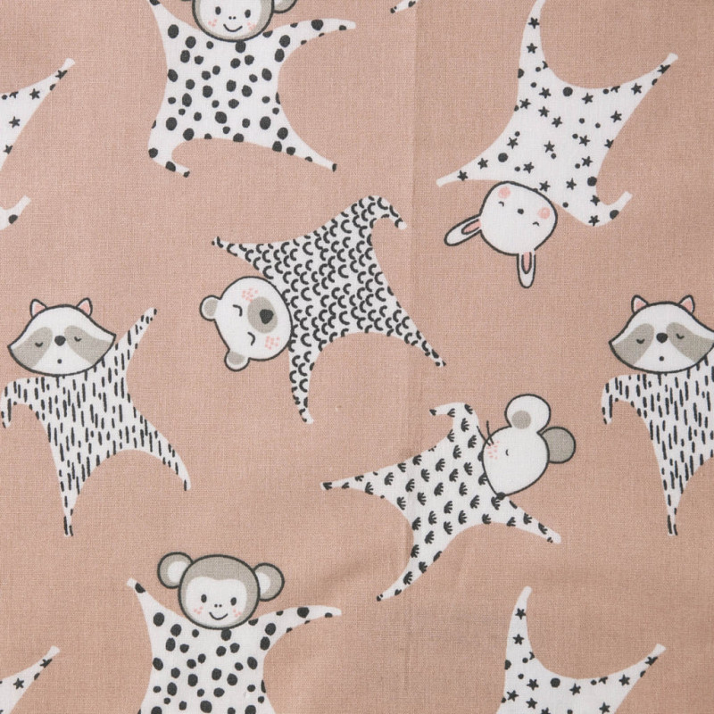 Printed Cotton FLOPPY Beech / Anthracite